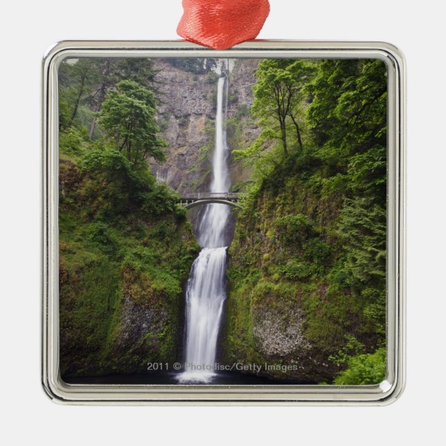 Latourell Falls & Bridge Columbia River Gorge Metal Tree Decoration (Front)