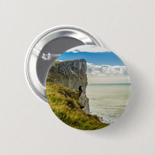 Latrabjarg cliffs, Iceland 6 Cm Round Badge