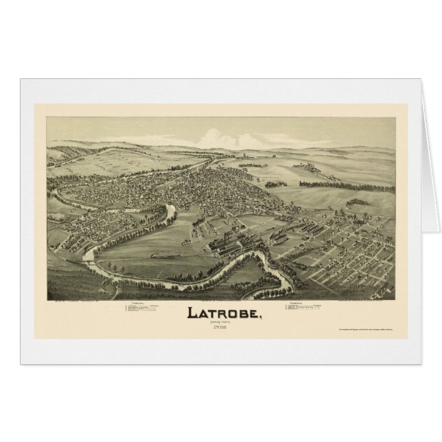 Latrobe, PA Panoramic Map - 1900 (Front Horizontal)