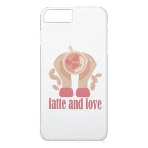 Latte and love cup, hands and coffee quote iPhone 8 plus/7 plus case