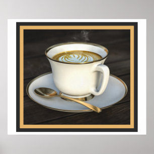 Latte Art Coffee Poster