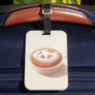 Latte Art Luggage Tag