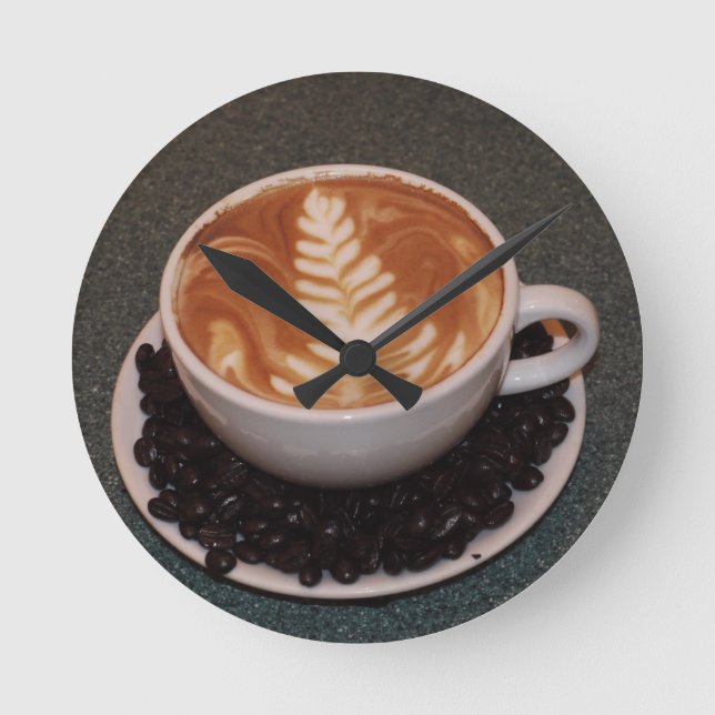 Latte Art Round Clock (Front)