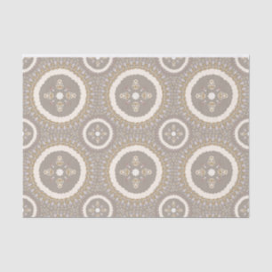 Latte Beige Elegant Ornamental Floral Tissue Paper