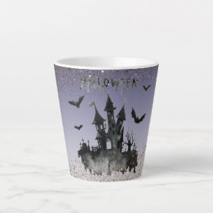 Latte coffee cup with halloween touch