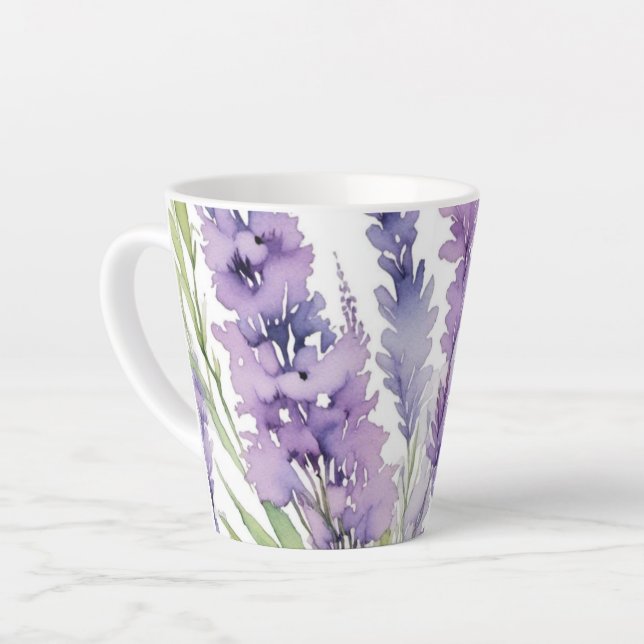 Latte coffee mug Lilac (Left Angle)