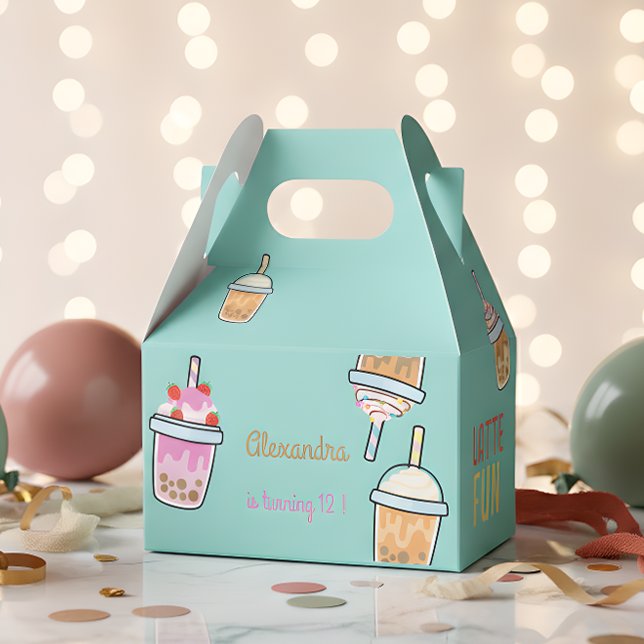 Latte fun coffee bobba tea birthday favour box (Creator Uploaded)