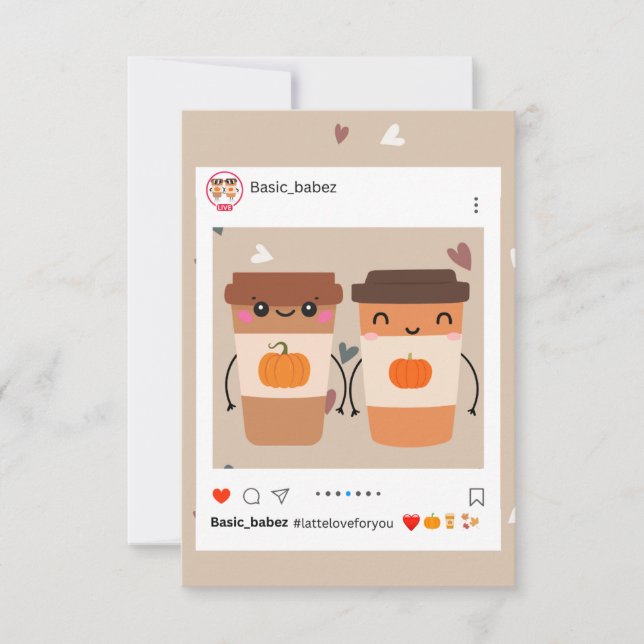 "Latte Love" Anniversary Card (Front)