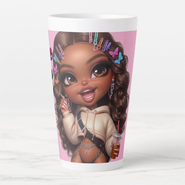 Latte Lover CHIBI DOLL  Mug (Front)