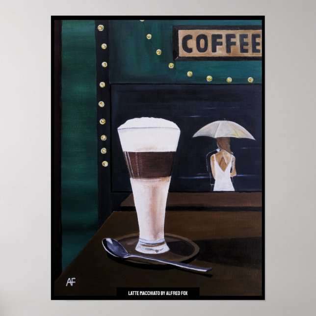 Latte Macchiato Painting by Alfred Fox Poster (Front)