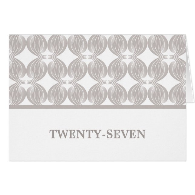 Latte Modern Deco Table Number Card (Front Horizontal)