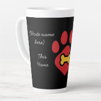 Latte Mug Animal Paw Print