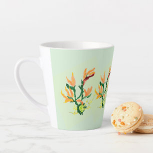 Latte Mug : Asian Flower's