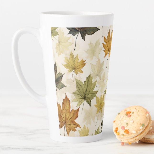 Latte Mug Autumn Leaves (In Situ)