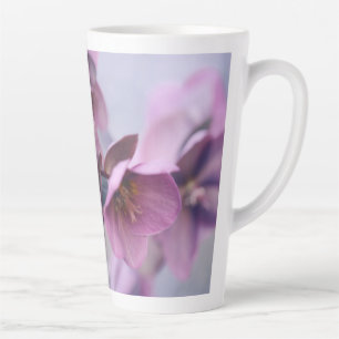 Latte Mug Beautiful Pink Flower Design Art