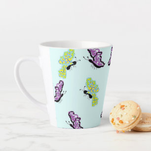 Latte Mug : Beauty OF Butterflies