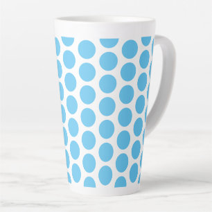 Latte Mug-Blue Polka Dots Mug
