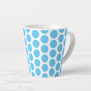 Latte Mug-Blue Polka Dots Mug