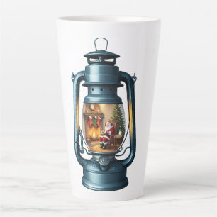 Latte Mug-Christmas Lantern Latte Mug