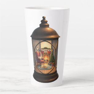 Latte Mug-Christmas Lantern Mug