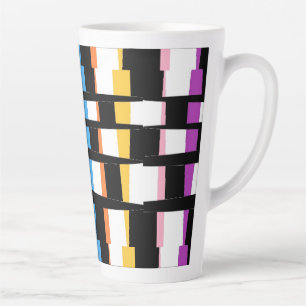 Latte Mug CHUNKY SQUARES ART DESIGN