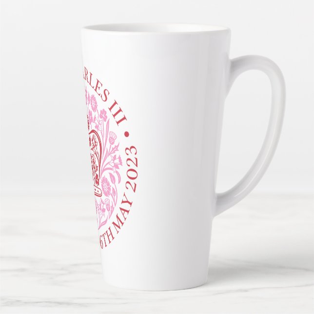 Latte Mug for 2023 Coronation - Red  (Right)