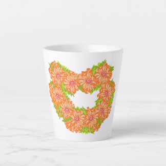 Latte Mug : Heart's Of Daisies 