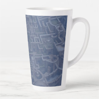 Latte Mug – LABYRINTH (blue denim)