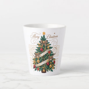 Latte Mug-Merry Christmas Latte Mug