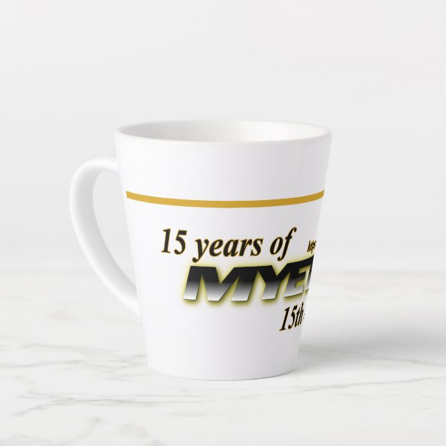Latte Mug of MYETV - 15 years (Left Angle)