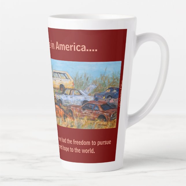 Latte Mug: Once Upon A Time iin America, burgundy Mug (Right)