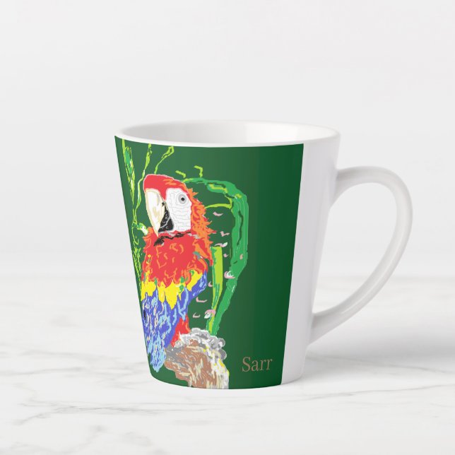 Latte Mug : Parrot (Right)