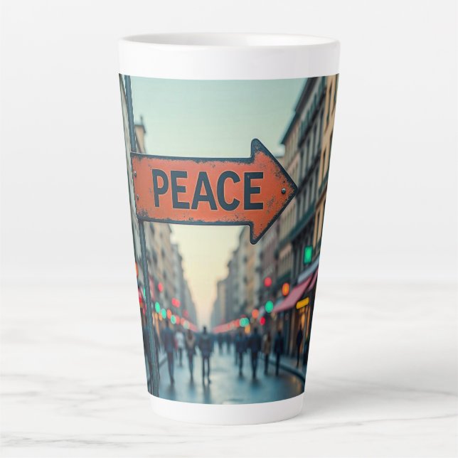 Latte Mug (Peace Sign) (Front)