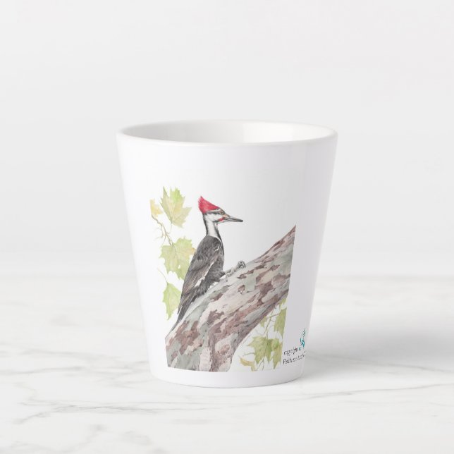 Latte Mug - Pileated Woodpecker (Front)