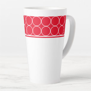 Latte Mug-Red & White Dots Mug
