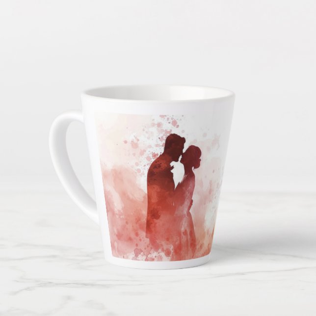 Latte Mug - Wedding Anniversary (Left Angle)