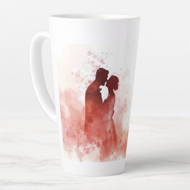 Latte Mug - Wedding Anniversary (Left Angle)