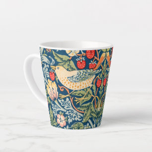LATTE MUG : WILLIAM MORRIS : STRAWBERRY THIEVES
