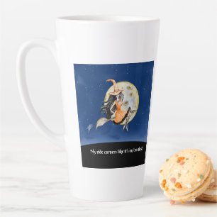Latte Mug, Witch's Sweet Ride Mug