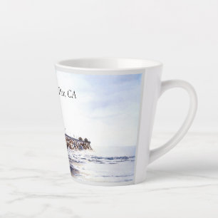Latte Mug with San Clemente Pier