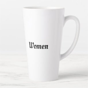 Latte Mug Women Black Colour Text Mugs or Cups