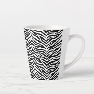 Latte Mug-Zebra Print Latte Mug