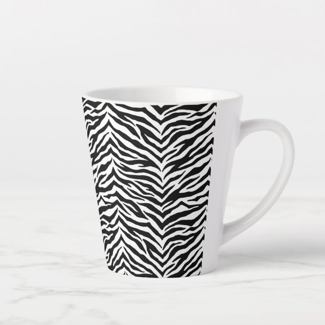 Latte Mug-Zebra Print Latte Mug (Right)