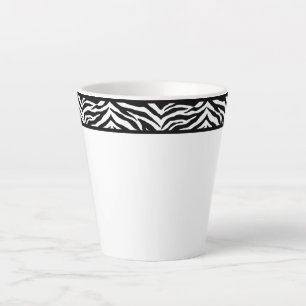 Latte Mug-Zebra Print Latte Mug