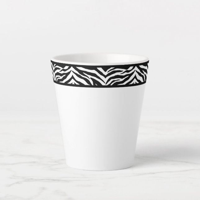 Latte Mug-Zebra Print Latte Mug (Front)
