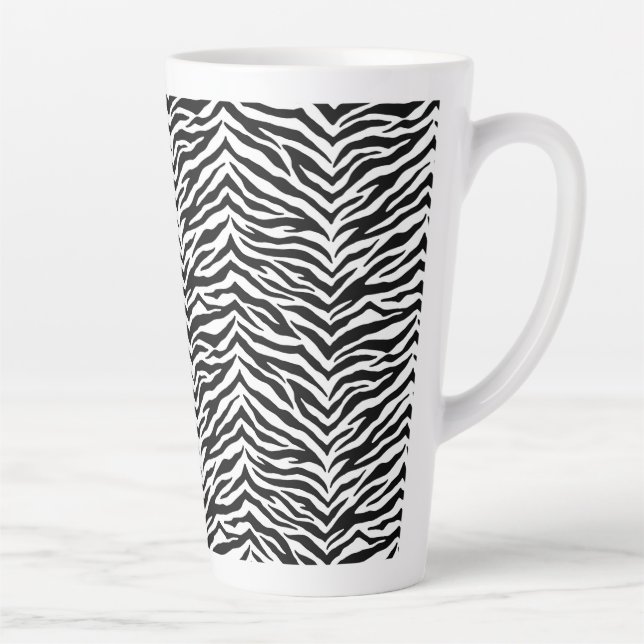 Latte Mug-Zebra Print Latte Mug (Right)