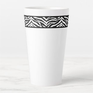 Latte Mug-Zebra Print Latte Mug