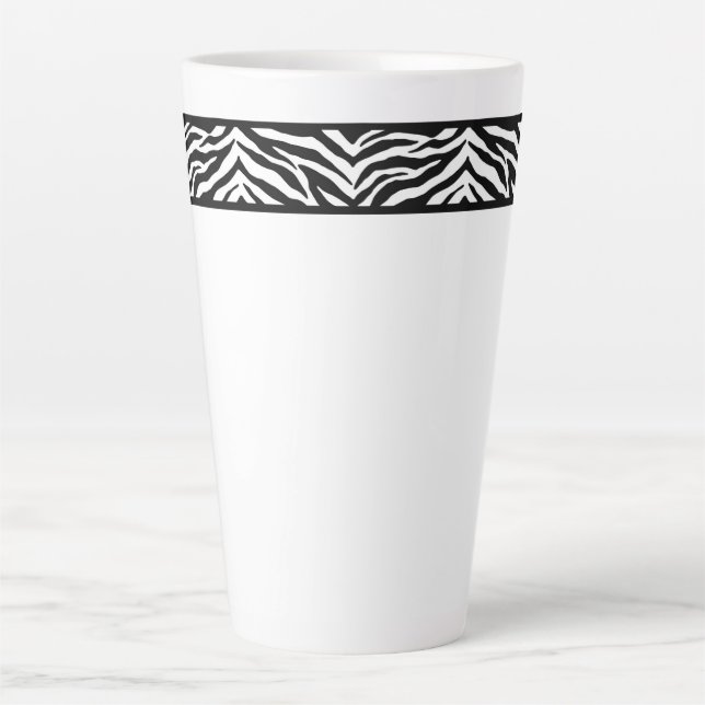 Latte Mug-Zebra Print Mug (Front)