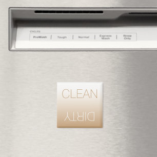Latte Ombre Modern Clean Dirty Dishwasher Magnet