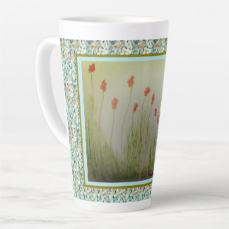 Latte - Red Wildflowers Latte Mug